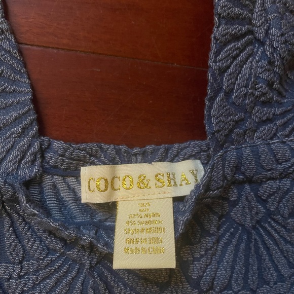 Blue seashell printed summer tank top - Picture 2 of 2